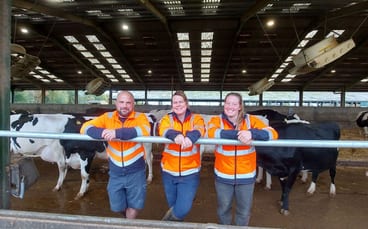 Web HA Dairy team L to R Chris Ruffley Farm Crops and Operations Sector Manager Kate Robinson Ruminant Sector Manager Alice Sault Deputy Secto