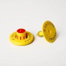 Cattle button eidf yellow